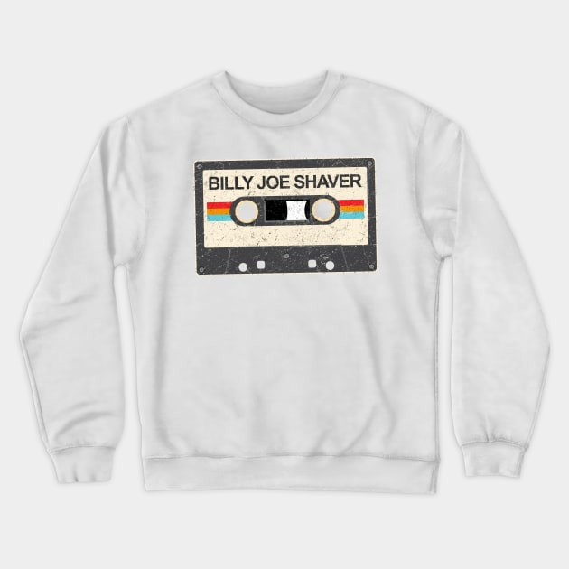 kurniamarga vintage cassette tape Billy Joe Shaver Crewneck Sweatshirt by kurniamarga.artisticcolorful